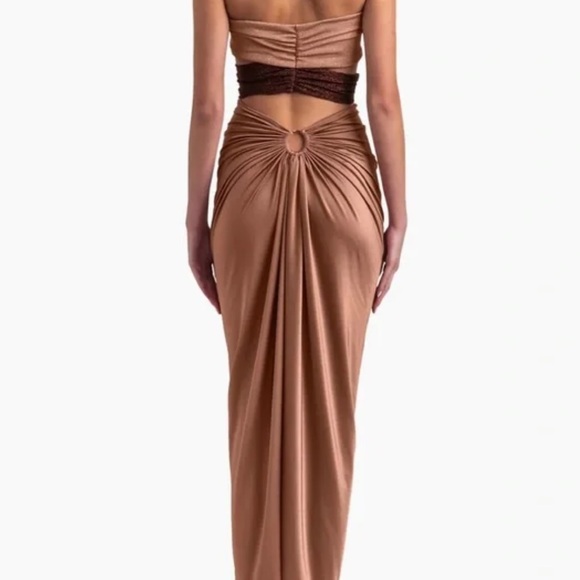 winter red bridesmaid dresses Baobab Giselle Terra Strapless Knotted Maxi Dress main image 1